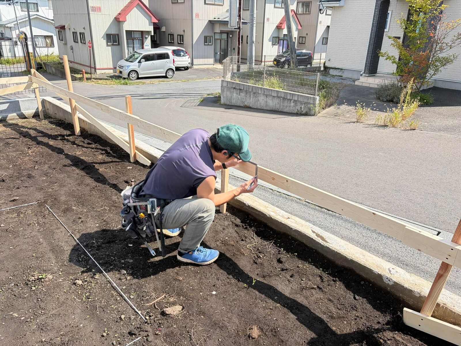 中居林の平屋のような家　遣り方